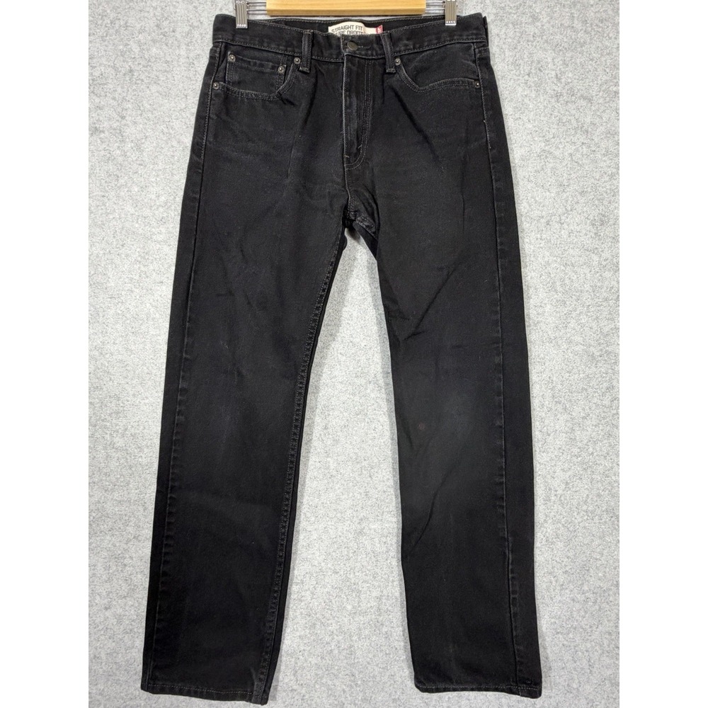 Y2K Levi's 505 Jeans Mens 32x32 Black Straight Fit Denim 100% Cotton Made Mexico